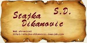 Stajka Dikanović vizit kartica